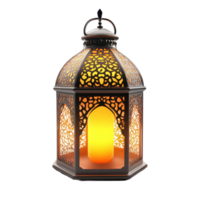 A decorative lantern with an illuminated candle inside its design png