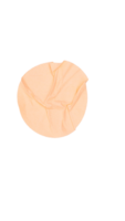 Plain peach colored round paper sticker label isolated on transparent background png