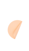 Crumpled matte peach colored circular paper sticker label isolated on transparent background png