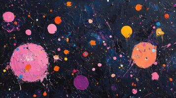 Abstract Cosmic Spatter Painting photo