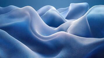 Abstract Blue Fabric Drape photo
