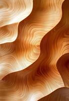 Beautifully curated wooden textures showcasing natural patterns and waves in a warm, inviting tone. Curved wooden surfaces exhibit intricate textures and organic patterns, natural beauty of wood photo