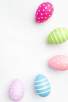 easter egg vertical white background empty blank copy space april event spring celebration photo
