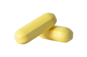 two yellow pill isolated element png