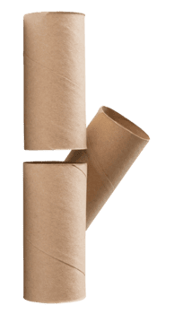 sida se av vävnad papper kärnor eller toalett papper rör i stack efter Begagnade ut i toalett eller toalett isolerat med klippning väg i fil formatera png