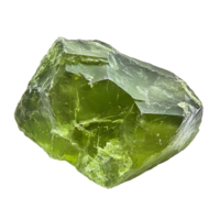 Olivine fossil mineral stone isolated on transparent background png