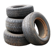 Old Tires Stacked isolated on transparent background png
