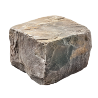 Old stone block isolated on transparent background png