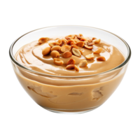 Peanut Sauce Delight Clear Background Bowl Presentation isolated on transparent background png