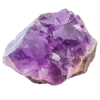 polished amethyst rock isolated on transparent background png