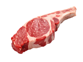 Raw Tomahawk Ribeye Steak isolated on a transparent background png