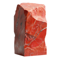 red rock Pedestal with sharp line isolated on transparent background png