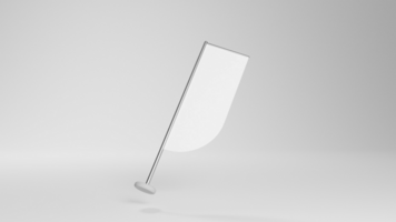 A white flag on a table with a white background psd