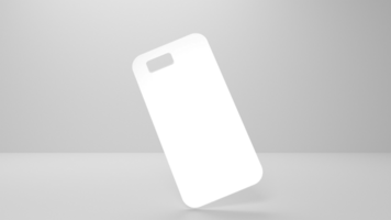 White blank iphone on a table with a shadow psd