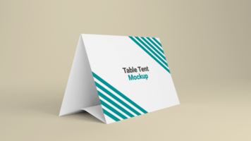 Table top mockup with a green and white stripe design psd
