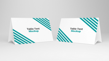 Two table test mockups on a white background psd