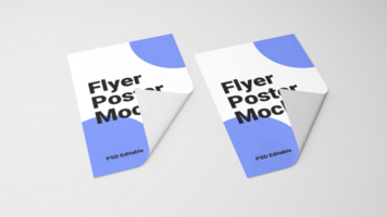 Two flyers with the same design on them psd