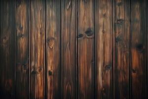 Textured wooden wall with rich brown tones and grain patterns. Neural network photo