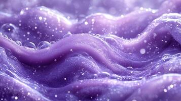 Explore the vibrant textures of purple foam and bubbles creating a mesmerizing abstract background full of depth and intrigue photo