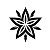 Abstract black and white starburst floral with feathery accents on a soft gradient background. vector