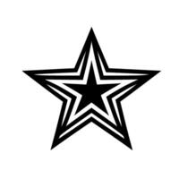 A centered black star with concentric layered outlines against a stark white background, evoking a sense of modern simplicity and stark contrast. vector