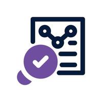 audit dual tone icon. Sleek and modern icon for websites and mobile apps. vector