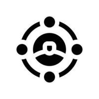network glyph icon. Strong and solid icon for websites and mobile apps. vector
