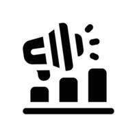 data chart glyph icon. Strong and solid icon for websites, mobile interfaces, presentations, and visual branding. High quality and easy to edit. vector