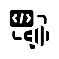 coding glyph icon. Strong and solid icon for websites and mobile apps. vector