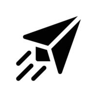 message glyph icon. Strong and solid icon for websites and mobile apps. vector