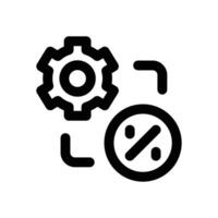 percentage line icon. Clean and minimalist icon for websites and mobile apps. vector