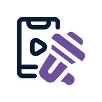 mobile marketing dual tone icon. Sleek and modern icon for websites and mobile apps. vector
