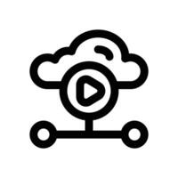 cloud line icon. Clean and minimalist icon for websites and mobile apps. vector