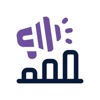 data chart dual tone icon. Sleek and modern icon for websites and mobile apps. vector