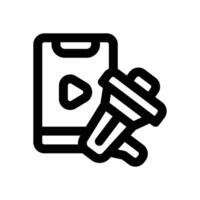 mobile marketing line icon. Clean and minimalist icon for websites, mobile apps, presentations, and logos. Fully scalable and customizable for any project. vector