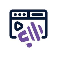 browser dual tone icon. Sleek and modern icon for websites and mobile apps. vector