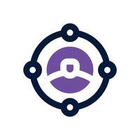 network dual tone icon. Sleek and modern icon for websites, mobile apps, marketing materials, and corporate design. Fully scalable and ready to use. vector