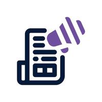 news dual tone icon. Sleek and modern icon for websites and mobile apps. vector