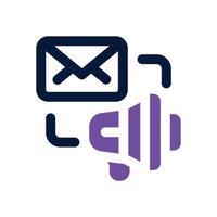 email dual tone icon. Sleek and modern icon for websites and mobile apps. vector
