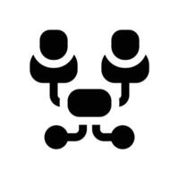 networking connection glyph icon. Strong and solid icon for websites and mobile apps. vector