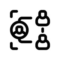 user connection line icon. Clean and minimalist icon for websites, mobile apps, presentations, and logos. Fully scalable and customizable for any project. vector