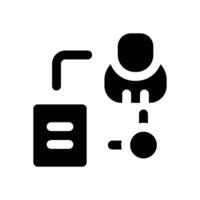 process glyph icon. Strong and solid icon for websites and mobile apps. vector