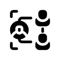 user connection glyph icon. Strong and solid icon for websites and mobile apps. vector