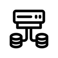 database line icon. Clean and minimalist icon for websites and mobile apps. vector