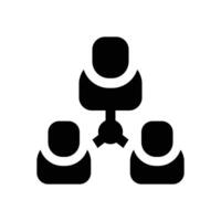 team glyph icon. Strong and solid icon for websites and mobile apps. vector