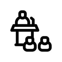 conference line icon. Clean and minimalist icon for websites and mobile apps. vector