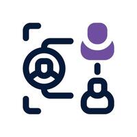 user connection dual tone icon. Sleek and modern icon for websites and mobile apps. vector