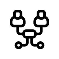 networking connection line icon. Clean and minimalist icon for websites, mobile apps, presentations, and logos. Fully scalable and customizable for any project. vector