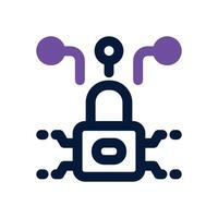 cyber security dual tone icon. Sleek and modern icon for websites and mobile apps. vector