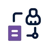 process dual tone icon. Sleek and modern icon for websites and mobile apps. vector